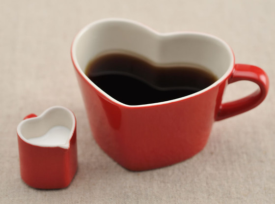 Heart-Shaped Cup of Coffee Heart-Shaped Cup of Coffee